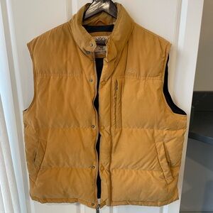 Vintage Timberland Men's Tan Puffer Vest